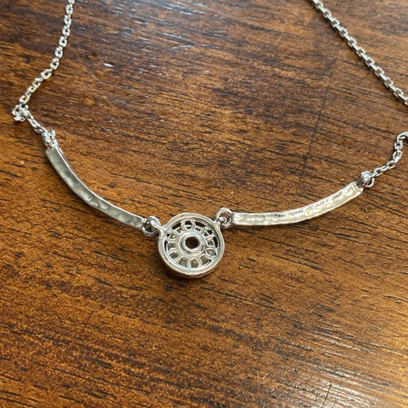 Magnolia and Vine Mini Unbridled hammered metal necklace, 17”, new, 1 mini snap - Picture 5 of 5